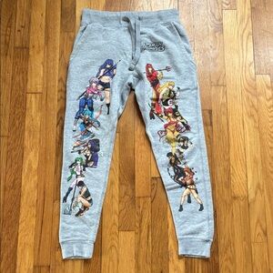 Broken Promises Sweatpants Womens Small Joggers Anime Graphic Grey Team Vs Team
